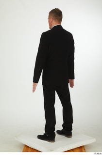  Steve Q black oxford shoes black trousers bow tie dressed smoking jacket smoking trousers standing whole body 0004.jpg